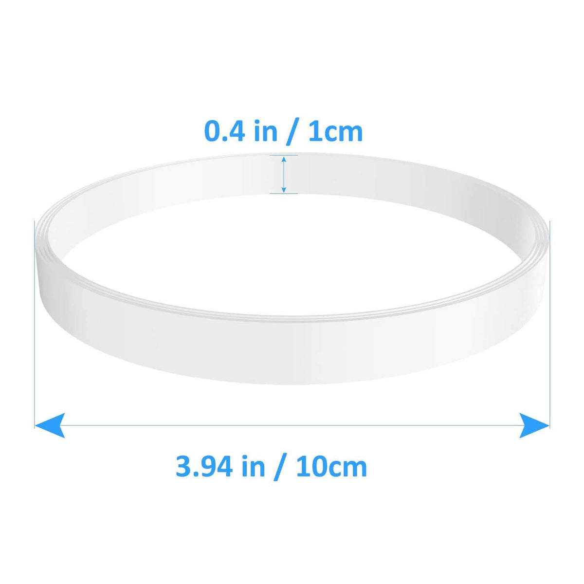White rubber blender gasket ring, 3.94 in diameter and 0.4 in thickness