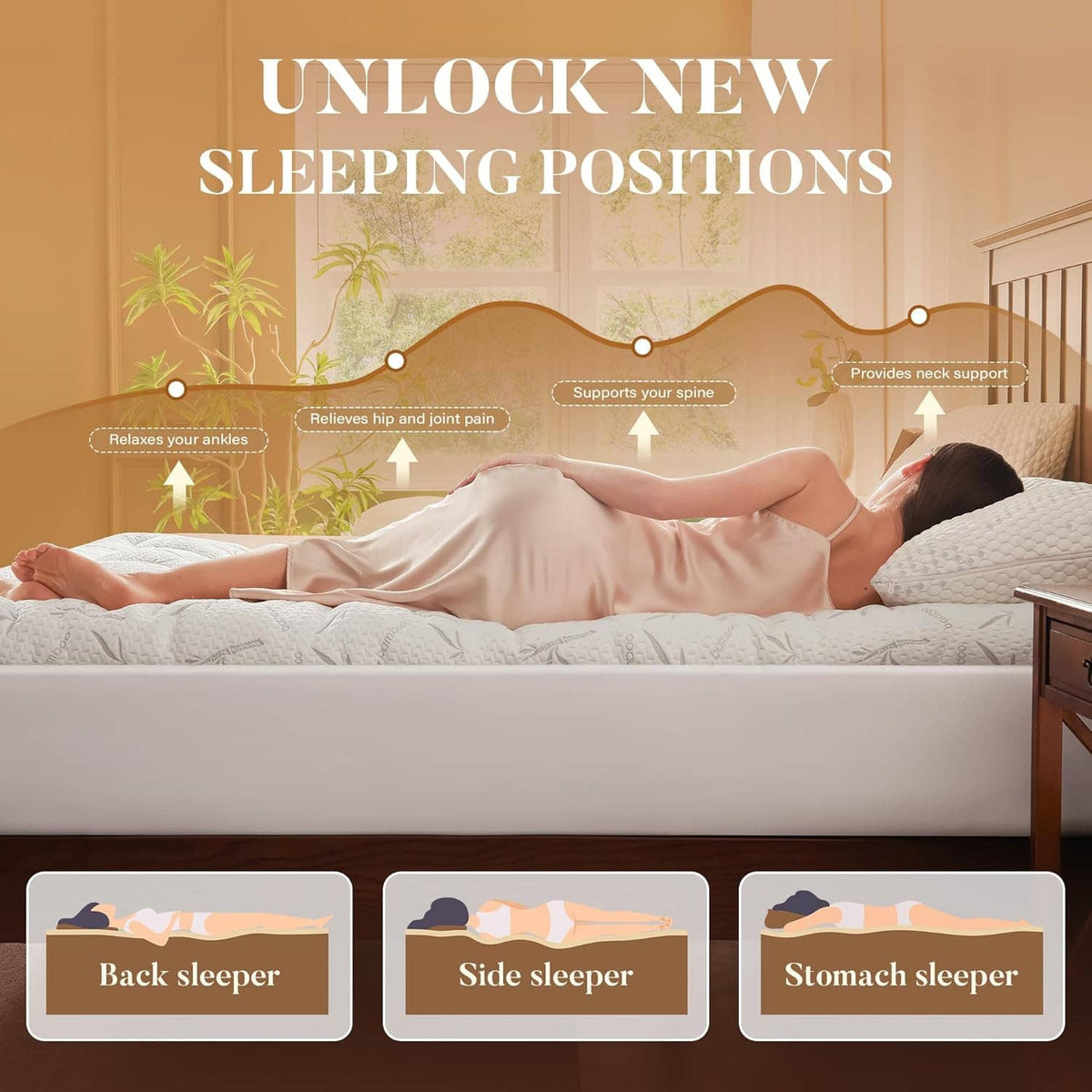 White king-size mattress topper with plush quilted pillow-top surface