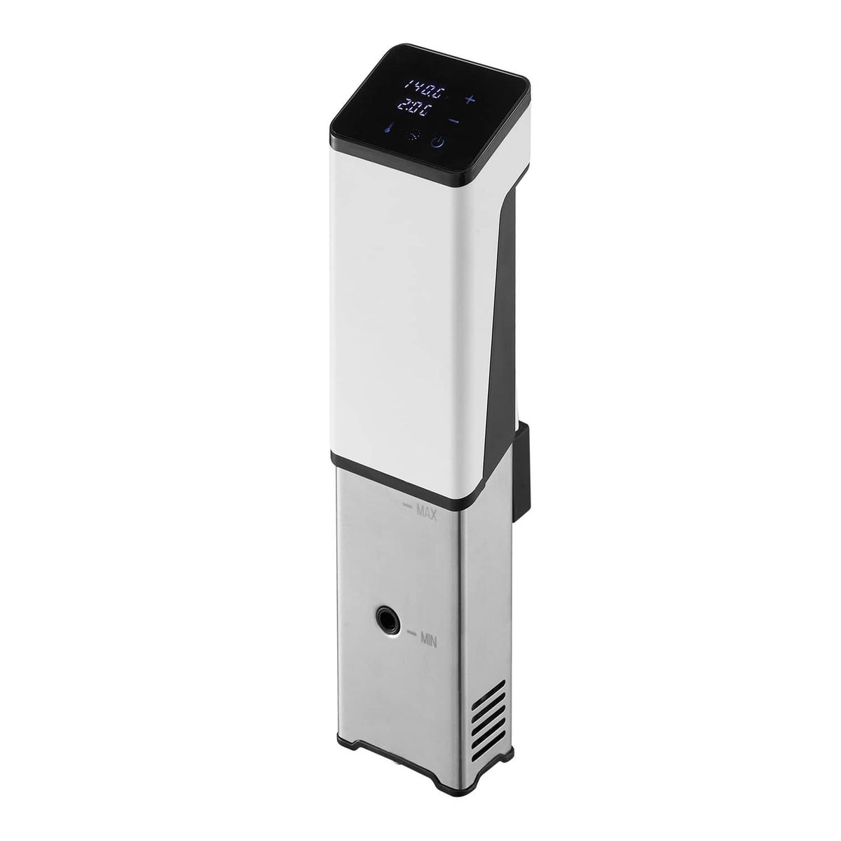 Sous vide immersion circulator with LED display and clamp mounting tab