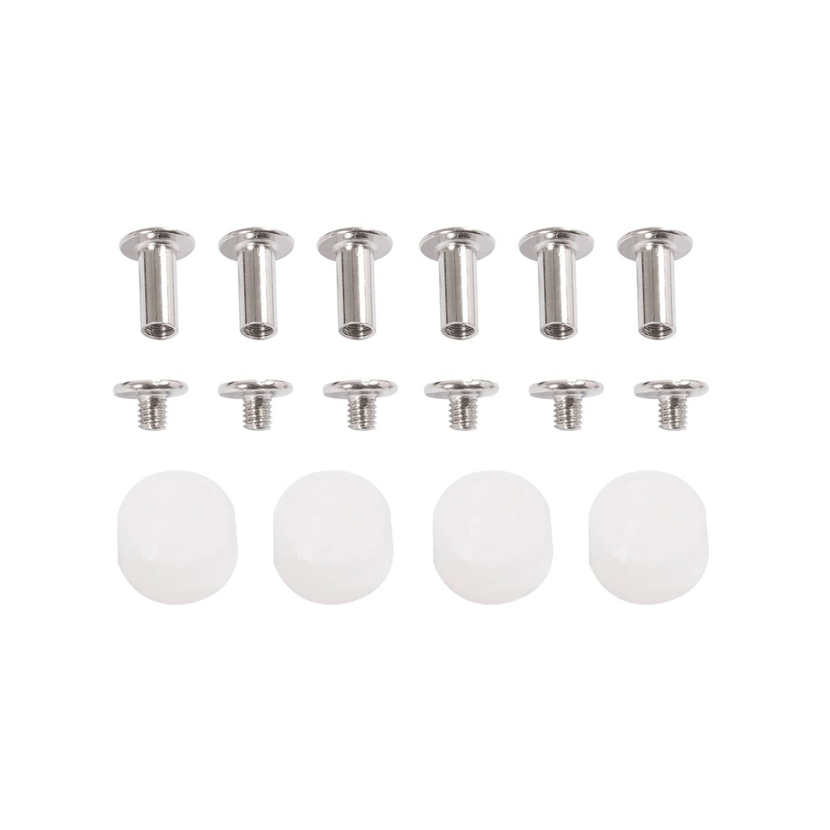 Assorted windshield screws and white plastic caps/grommets set