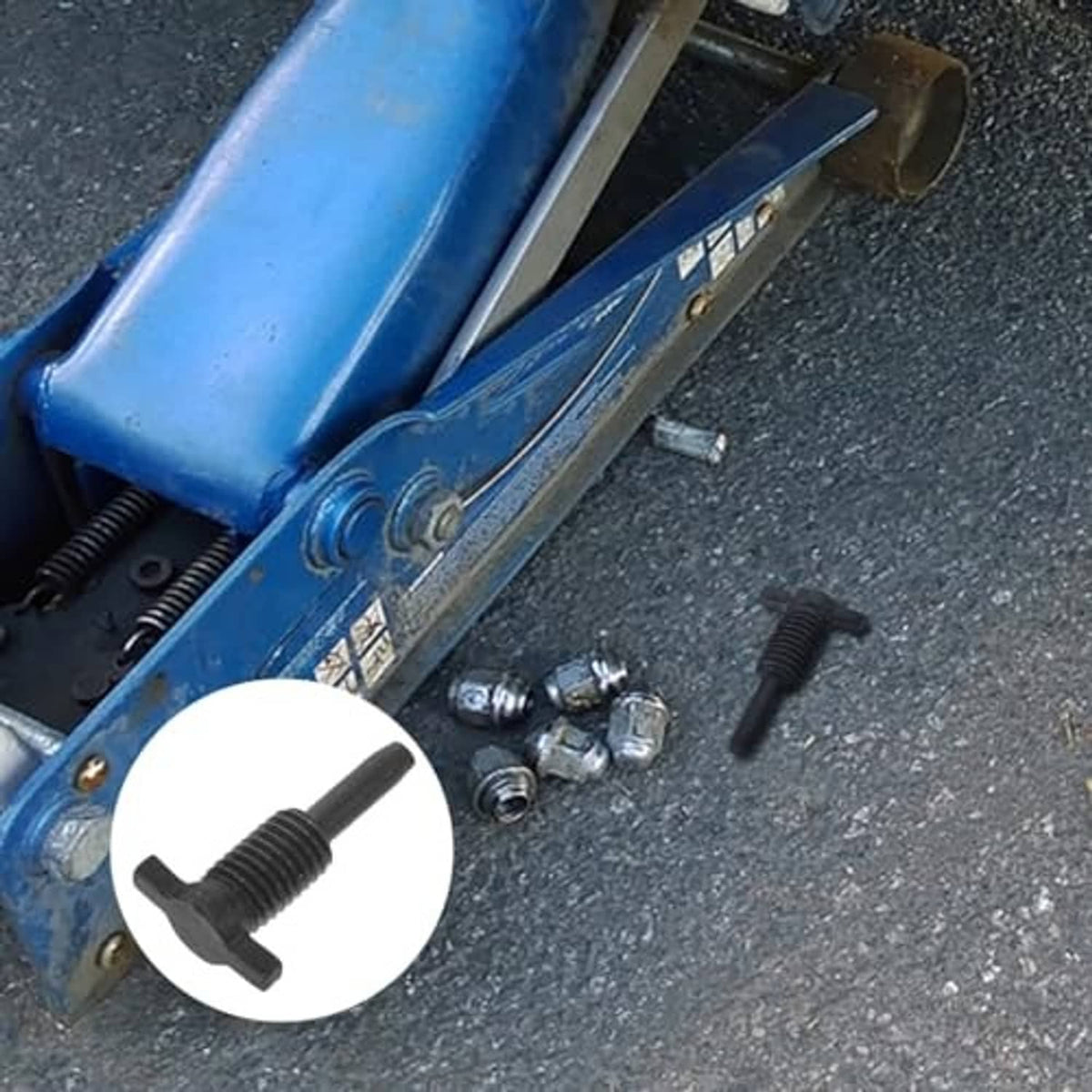 Black threaded oil return valve screw with flat head and short stem
