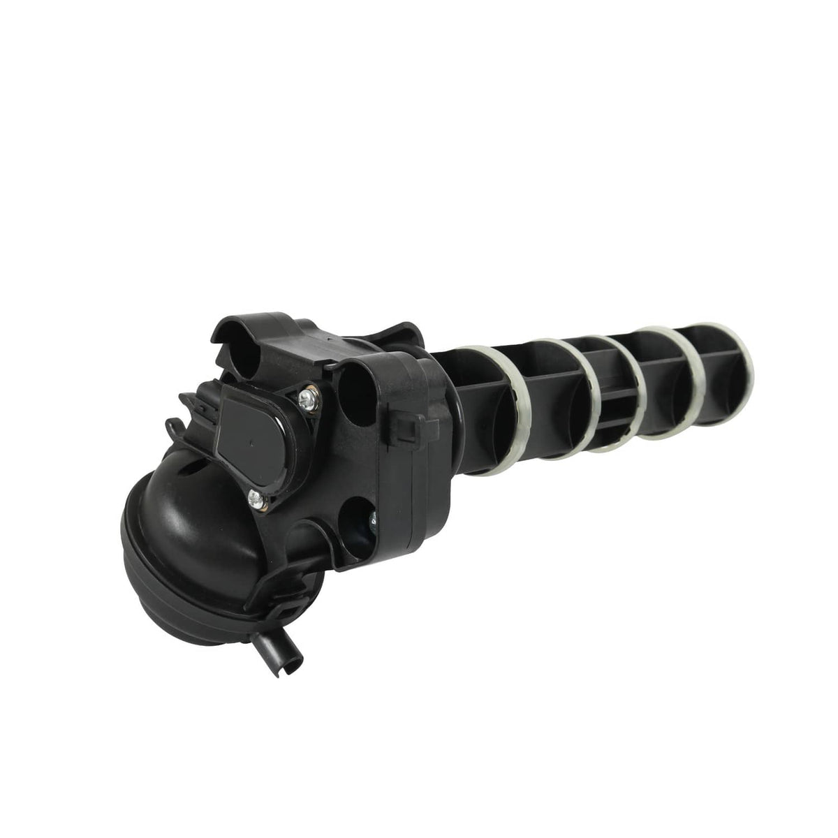 Rotary intake valve assembly with black side mount and multi-segment actuator section