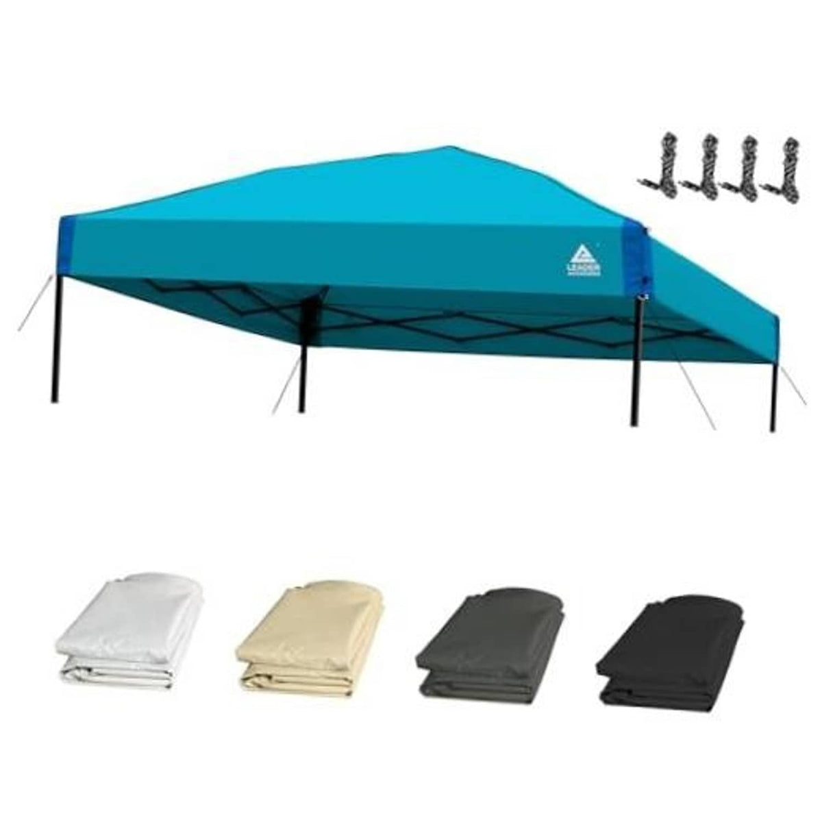 Blue canopy top replacement cover with included corner fittings and clips