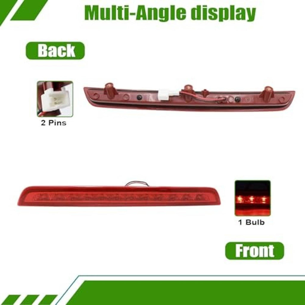 Red LED third brake light bar showing 2-pin connector and bulb position