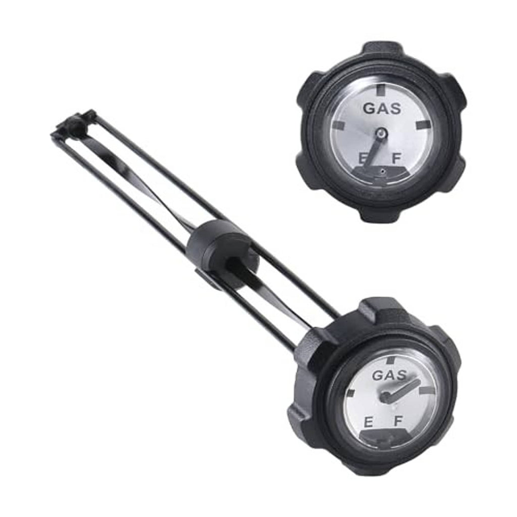 Fuel gauge gas cap with black float rod and round GAS gauge face
