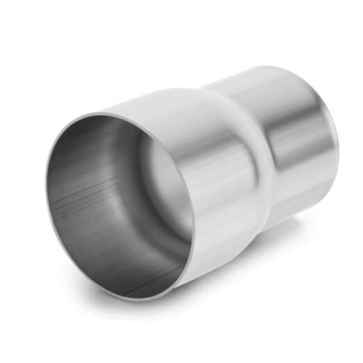 Stainless steel exhaust pipe reducer adapter, silver, 2.5 in OD to 2.75 in ID
