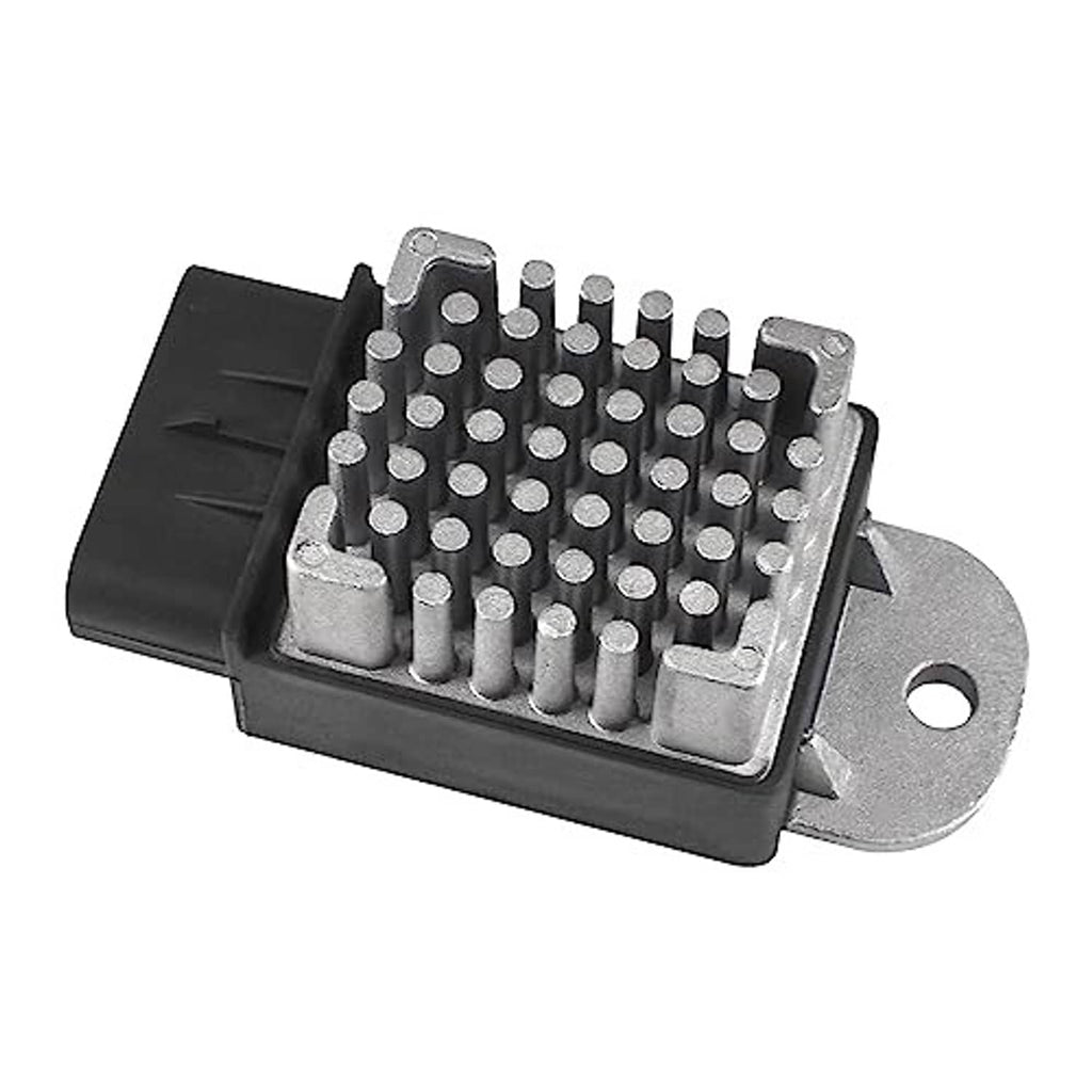 Engine cooling fan relay, black connector side with metal pin terminals and mounting loop