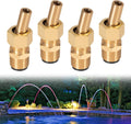 Brass deck jet nozzle replacement set, 4 pack with threaded base and swivel tip