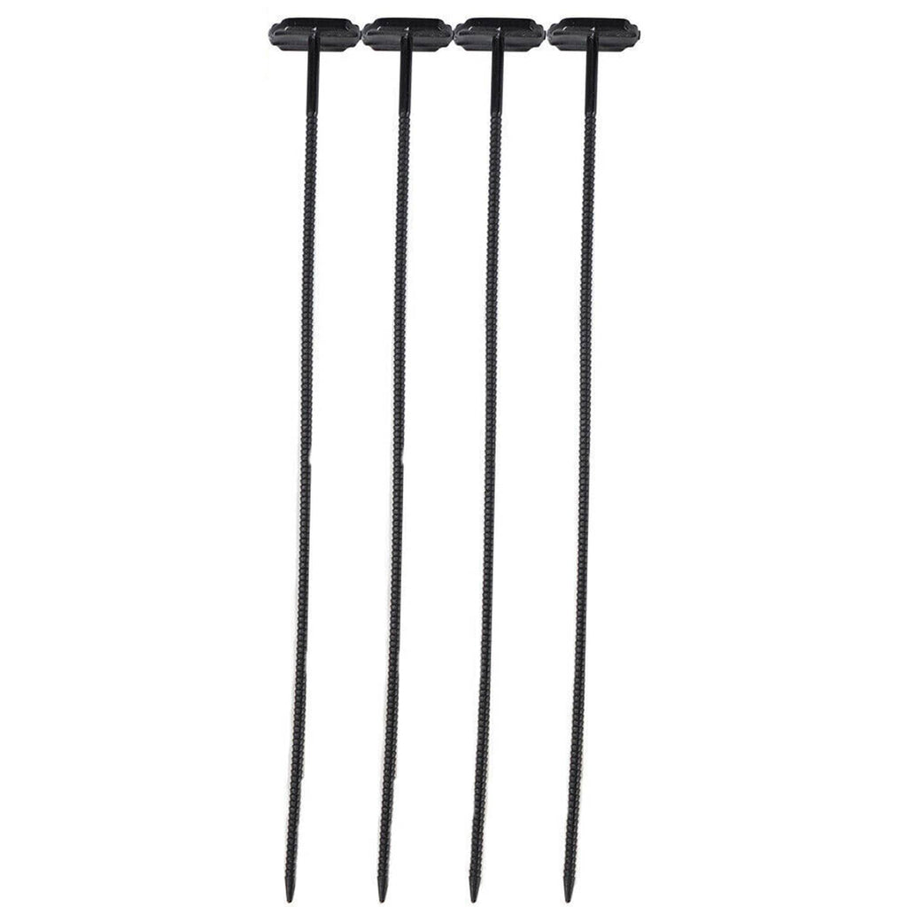 Set of four long black threaded mounting rods for oil cooler installation