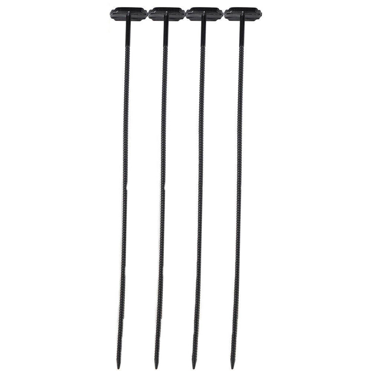 Set of four long black threaded mounting rods for oil cooler installation