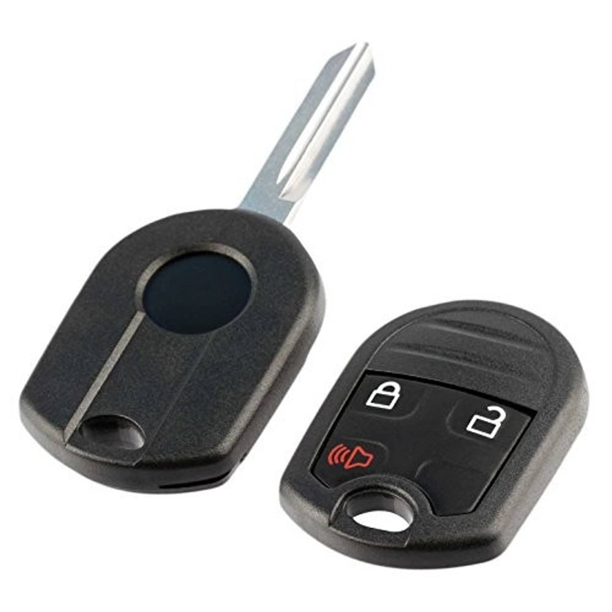 Black key fob shell case showing lock, unlock, and trunk button icons