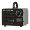 Commercial ozone generator air purifier with black handle, digital display, grille and timer knob.