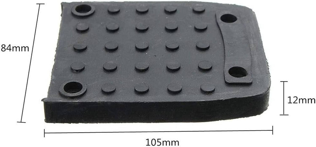 Black anti-slip pad with raised dot texture and mounting holes; approx 105 x 84 mm