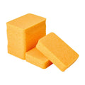 Extra-large orange-yellow foam grout cleaning sponge, rectangular block