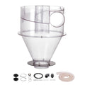 Transparent cyclone dust separator bucket with inlet outlet opening for vacuum dust collection