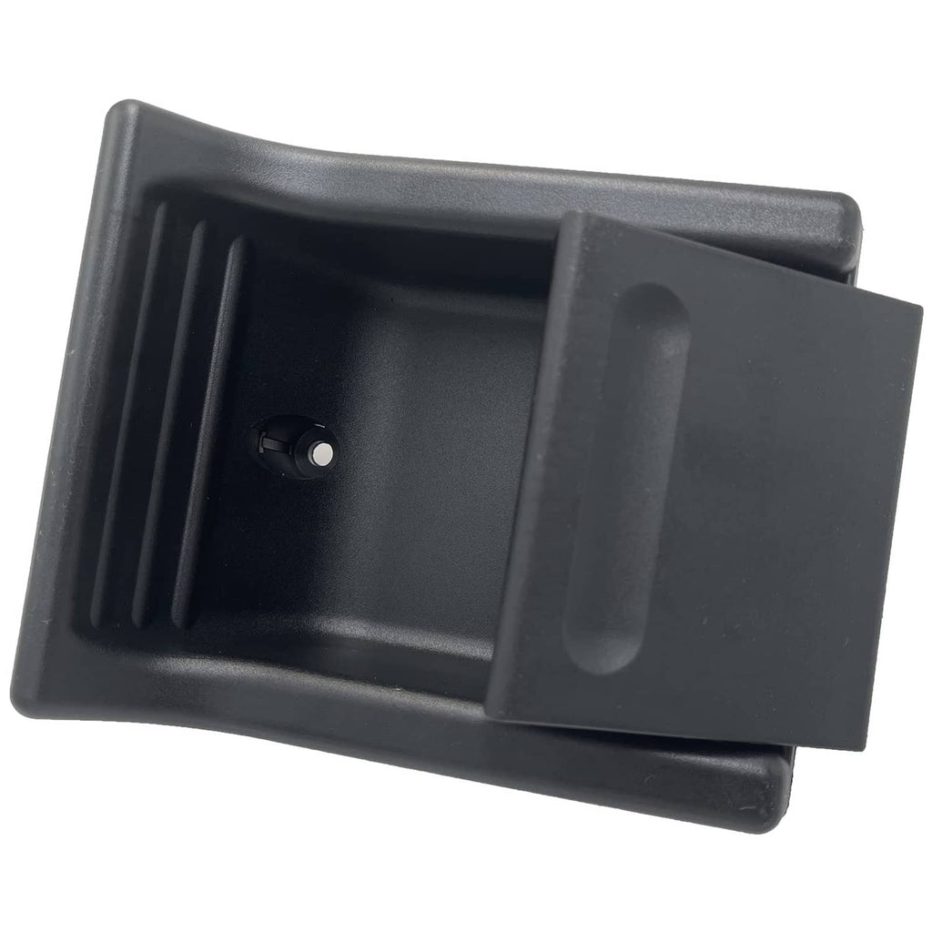 Sliding door interior handle housing, black, with metal clip tab and screw hole
