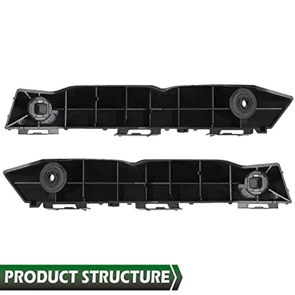 Front bumper bracket pair, inner mounting side with circular fastener holes