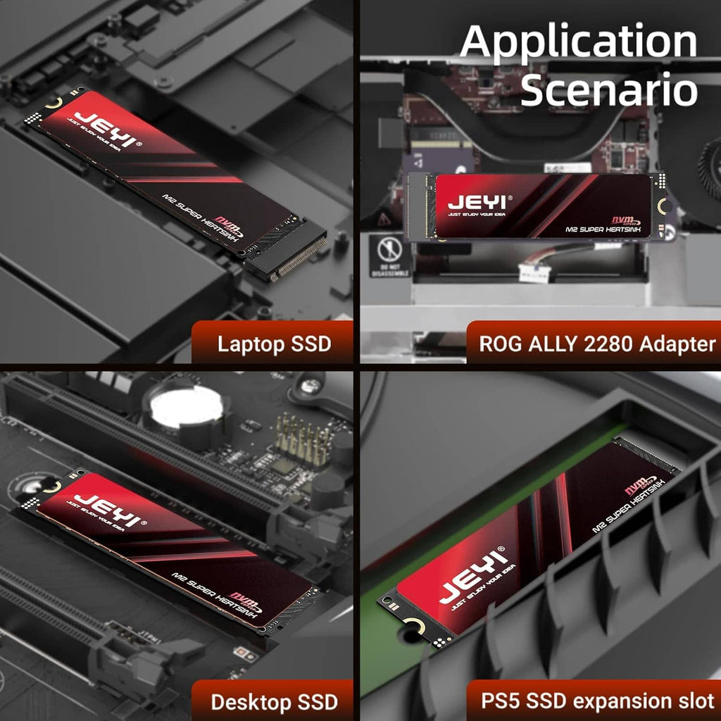 M.2 SSD heatsink thermal film installed on laptop and desktop SSD slots