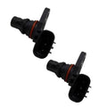 Pair of camshaft position sensors with black housings and orange seal rings