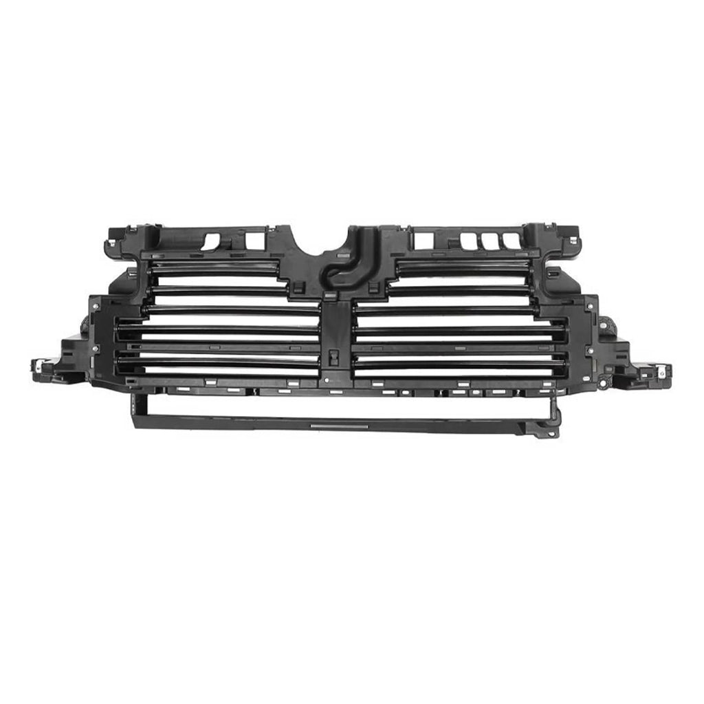Black air intake grille shutter frame with horizontal bars and side mounting tabs