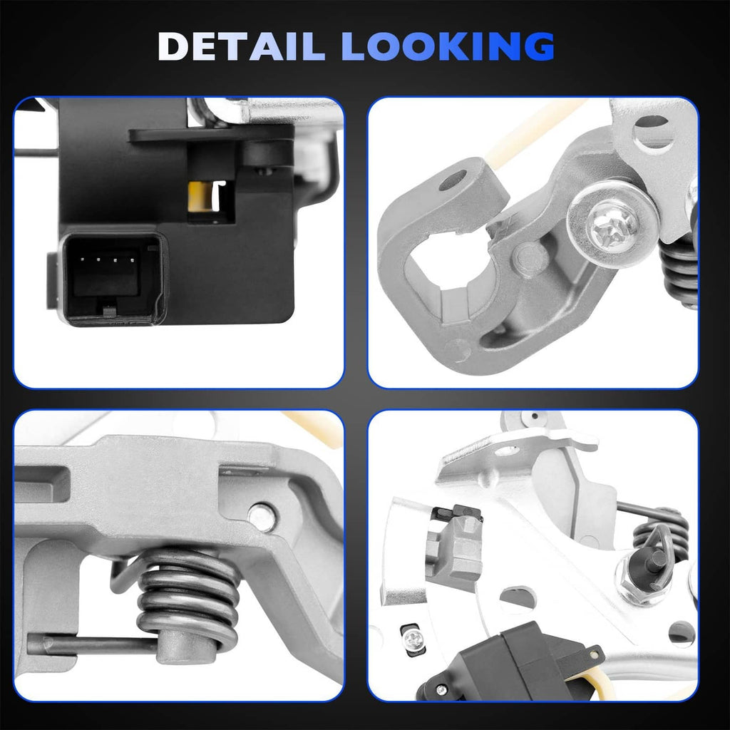 Detail view of gear shift bracket sensor with connector and mounting bolt points