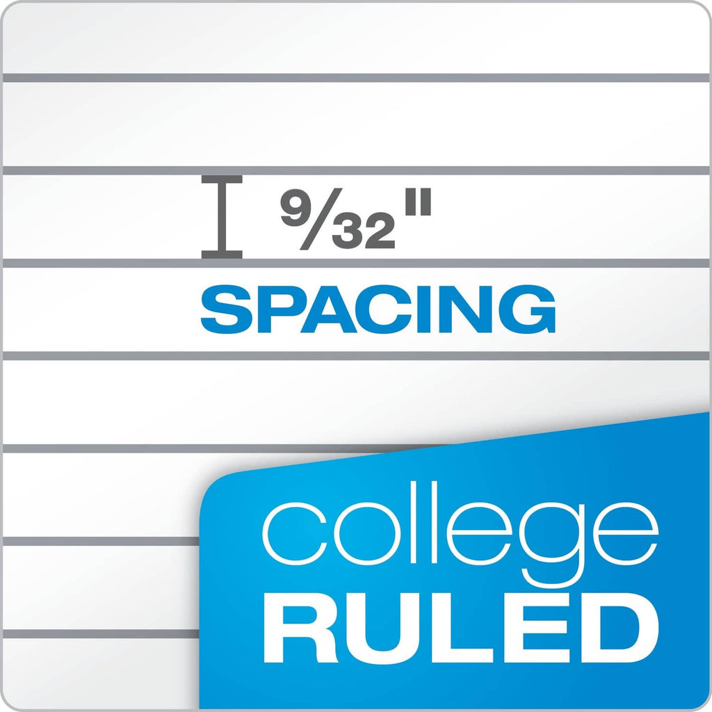 College-ruled notebook pages with wide spacing between lines