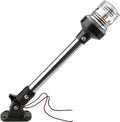 LED anchor light with clear lens, chrome stem, and black mounting base