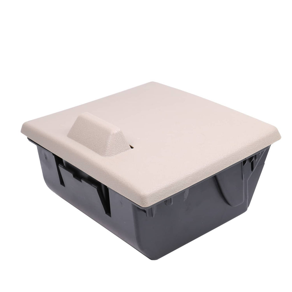Stone gray dashboard cup holder insert with molded black cup wells and slots