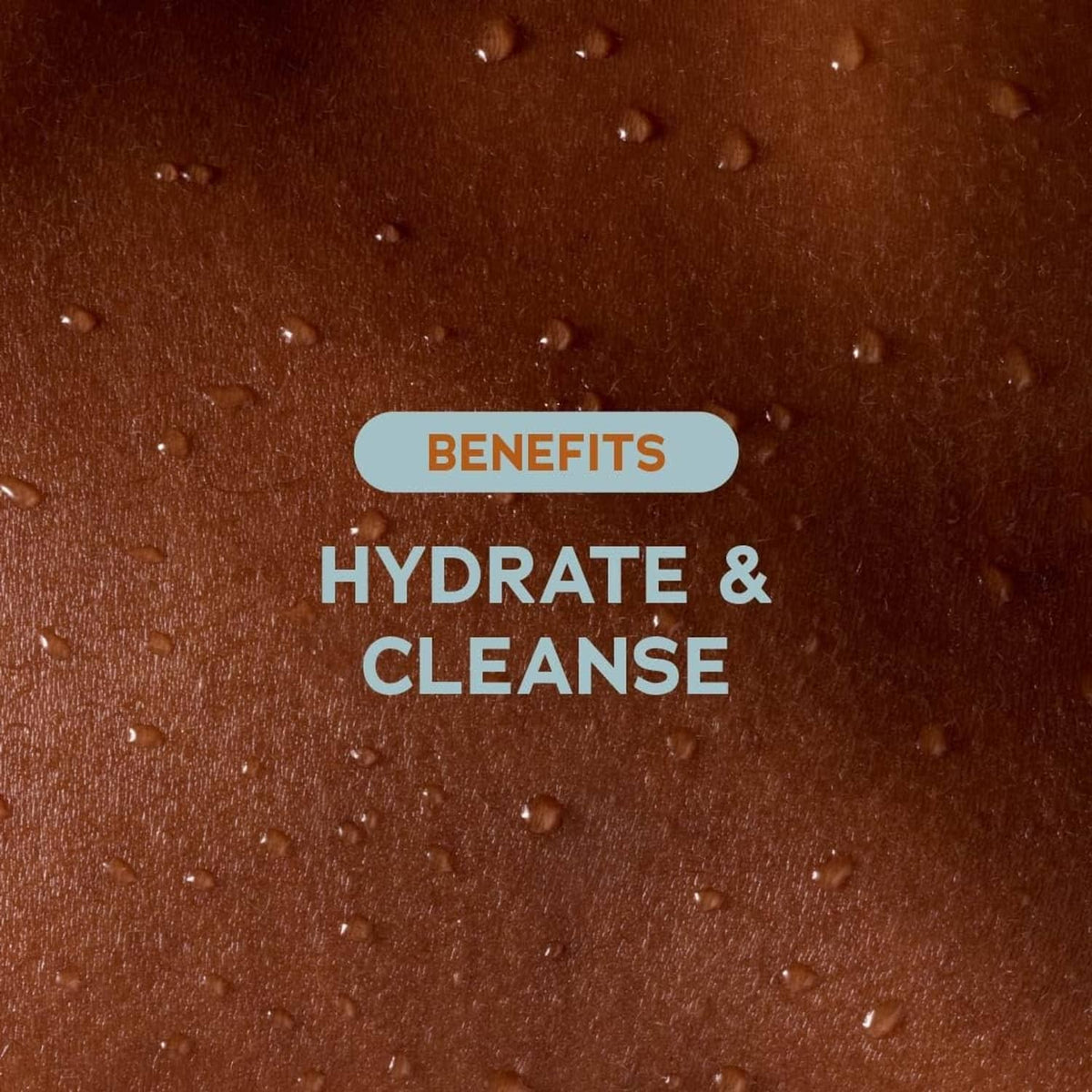 Hydrate and cleanse benefits text on product gel surface