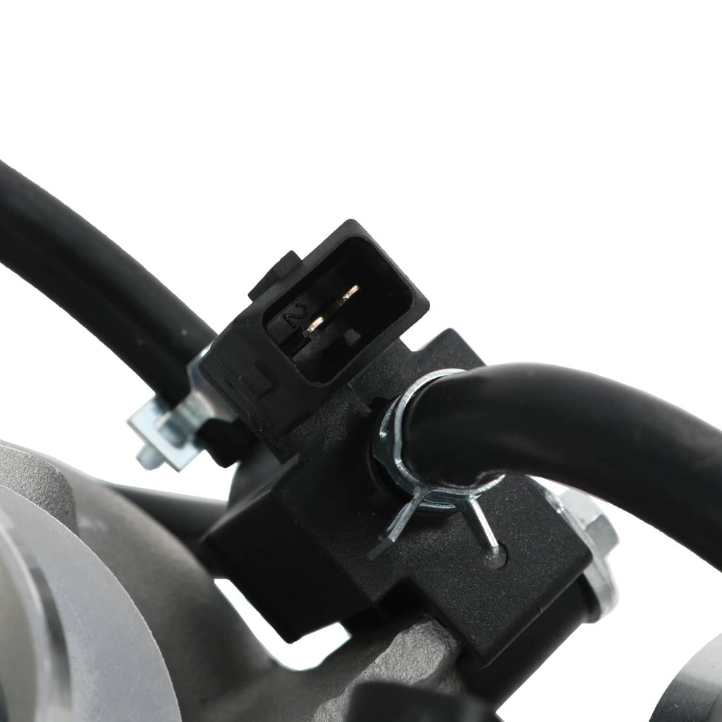 Close-up of turbocharger sensor connector on black wiring harness