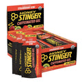 Strawberry kiwi caffeinated honey gel pouch, Honey Stinger branding in red and black