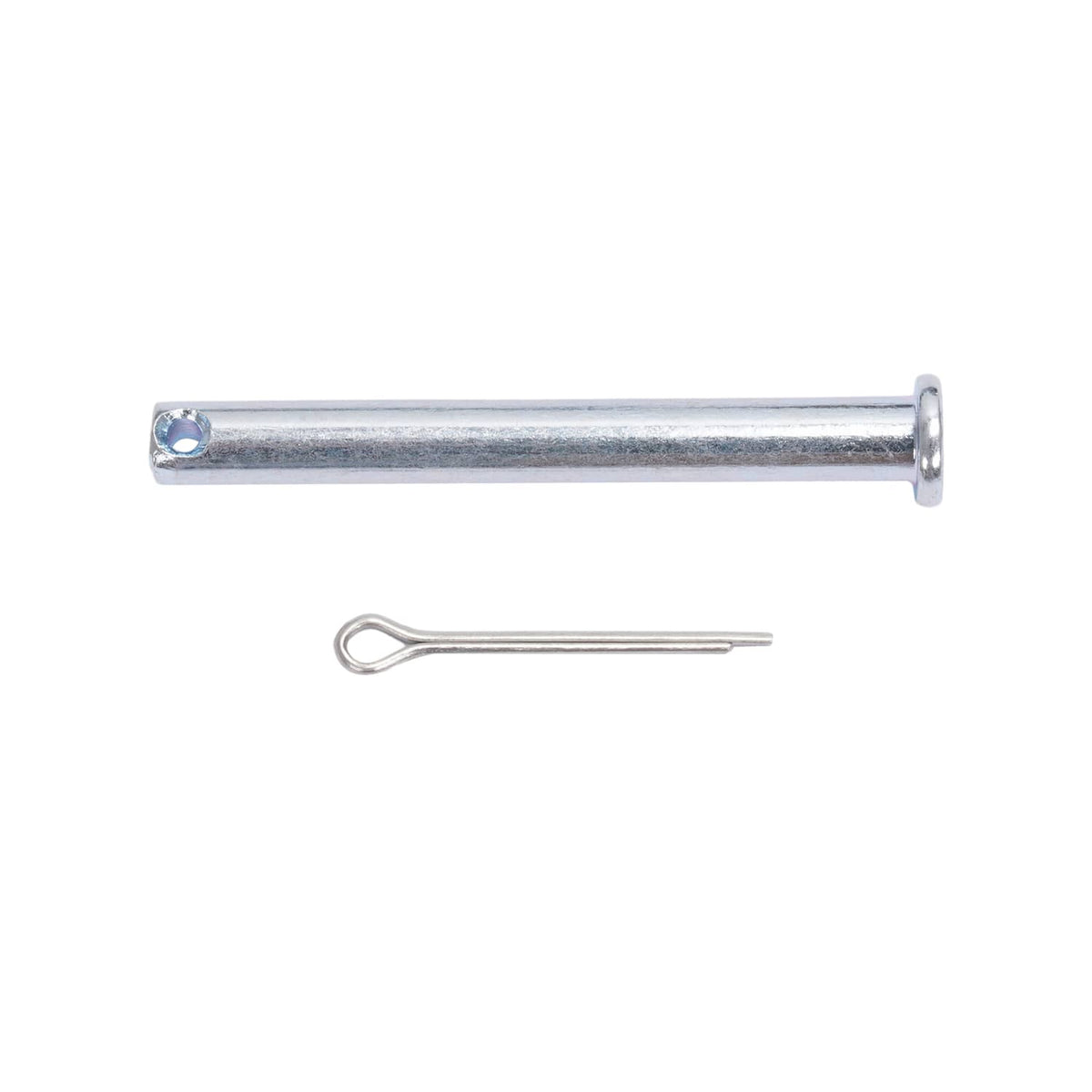 Steel mounting pin with hairpin cotter clip