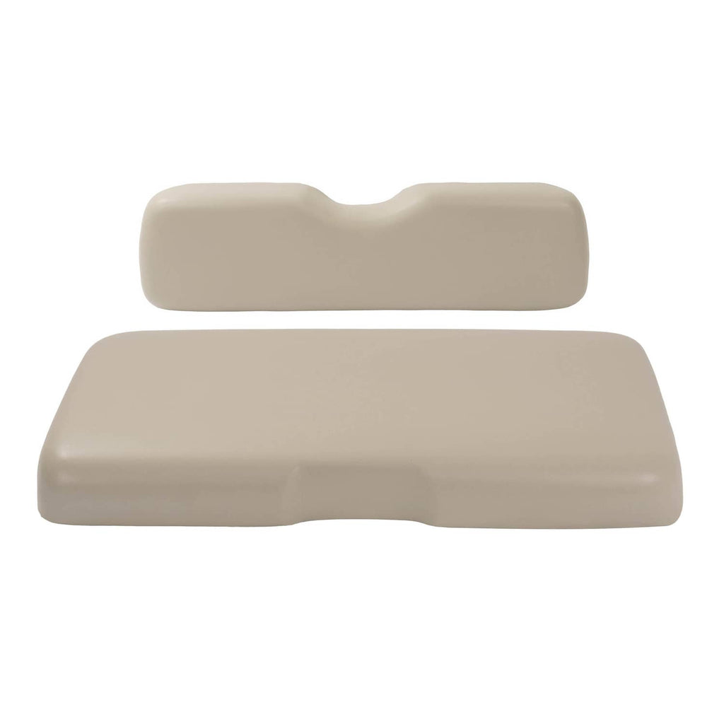 Stone front golf cart seat cushions: bottom pad and backrest, molded foam pair