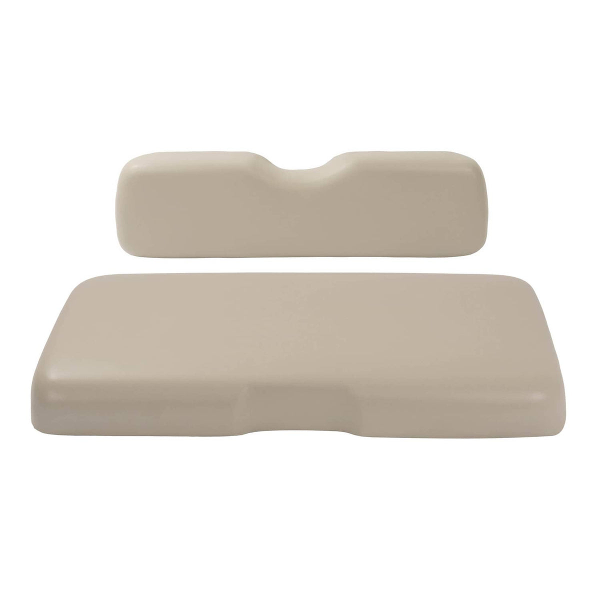 Stone front golf cart seat cushions: bottom pad and backrest, molded foam pair