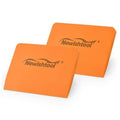 Pair of orange silicone squeegees with rounded rectangular shape and Newishtool logo.