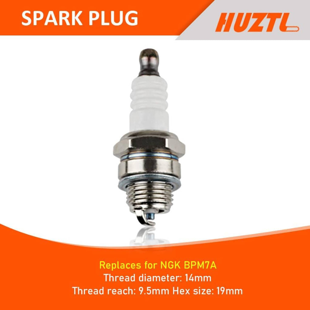 Spark plug with white insulator and metal threaded tip, replacement ignition part