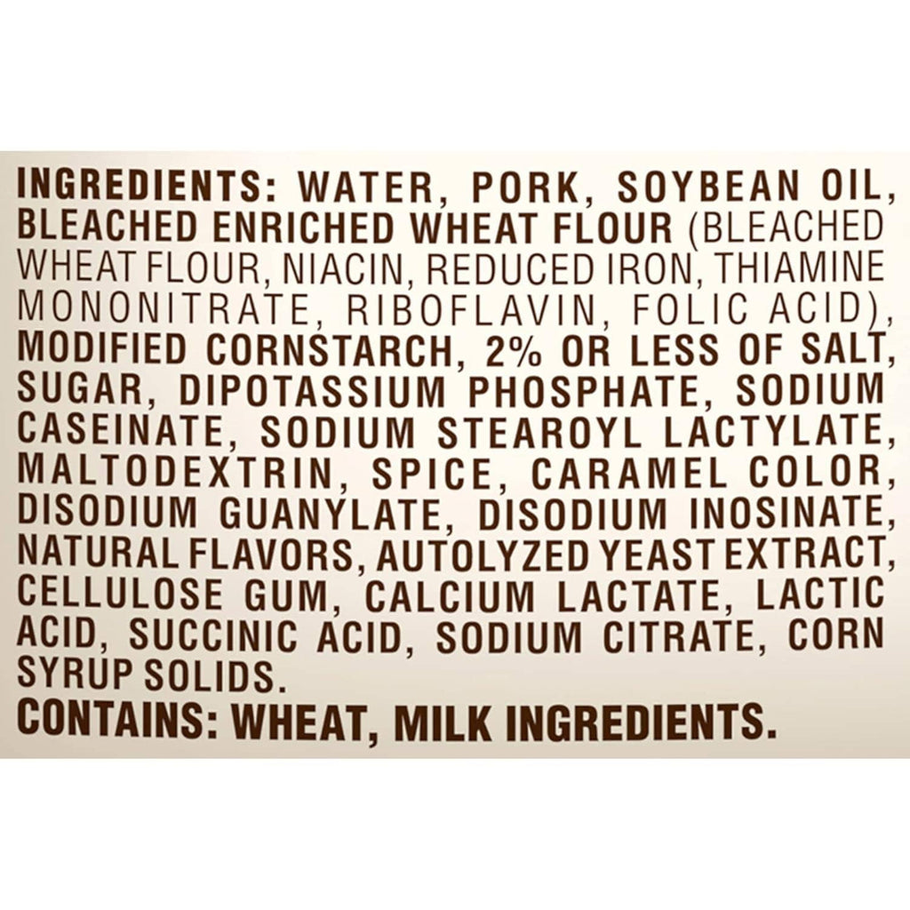 Chef-mate Country Sausage Gravy ingredient label on can