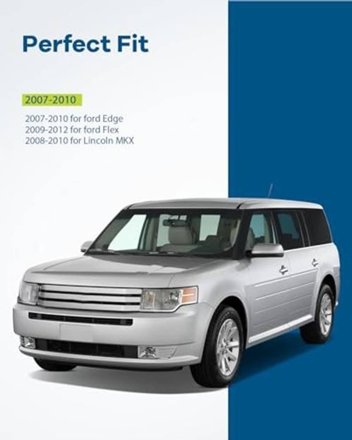 Exterior chrome door handle replacement shown on front door of SUV