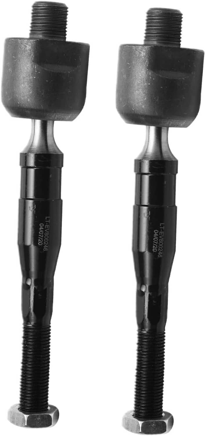Front ball joint assemblies with threaded stems, dark metal and black boots