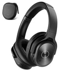 Black over-ear wireless noise cancelling headphones with padded headband