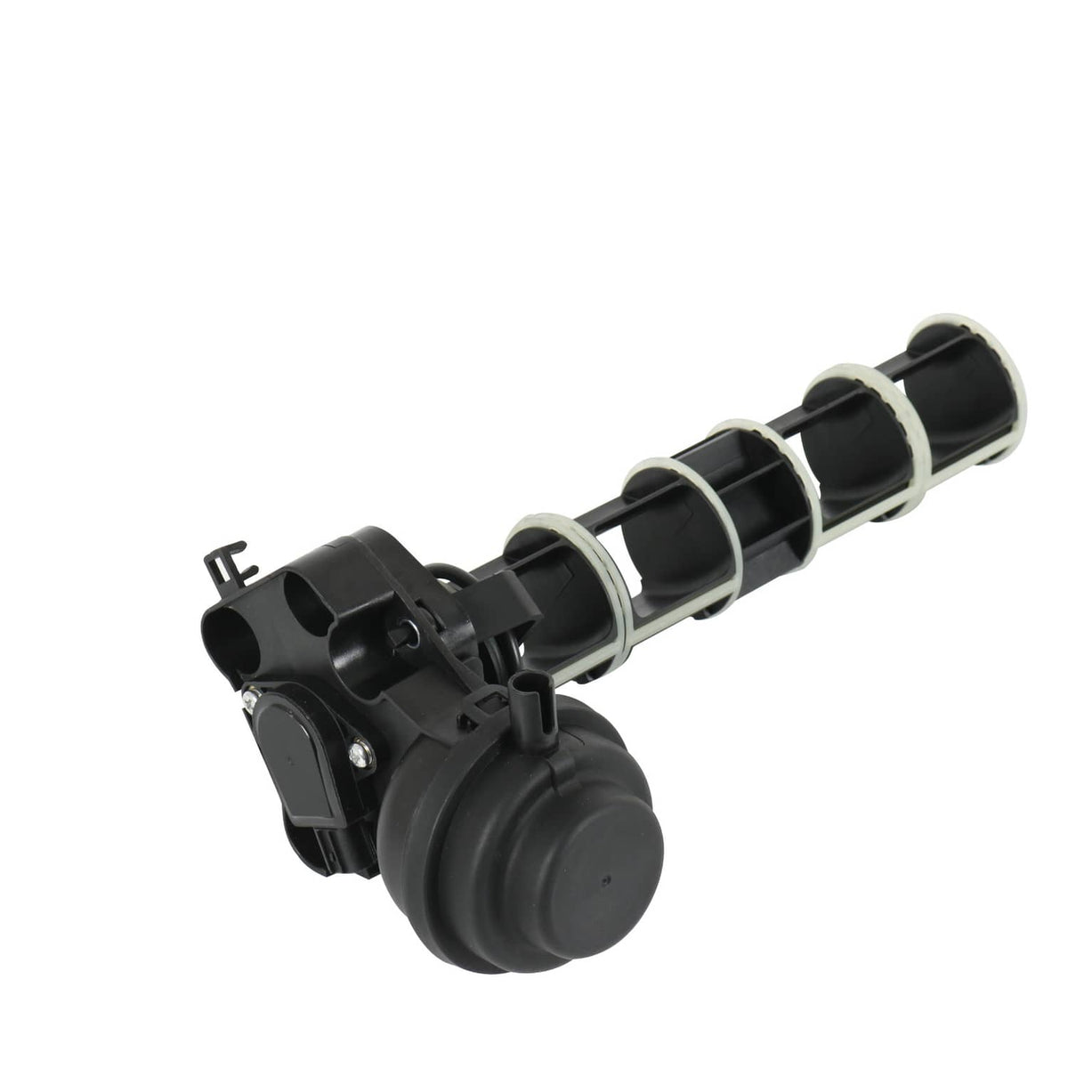 Intake manifold rotary valve with black housing and multi-port connector assembly
