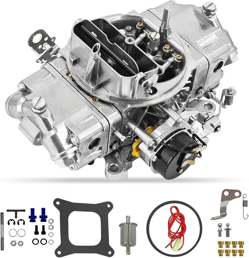 Carburetor e-choke assembly with silver housing and black vacuum canister