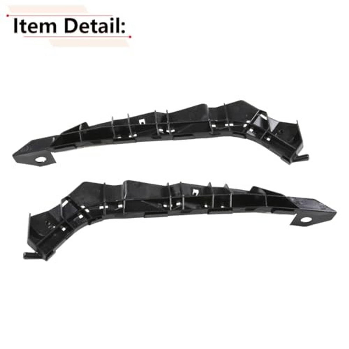 Black curved front bumper bracket with interlocking mounting channels