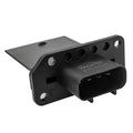 HVAC fan blower motor resistor with multi-pin black connector and mounting plate