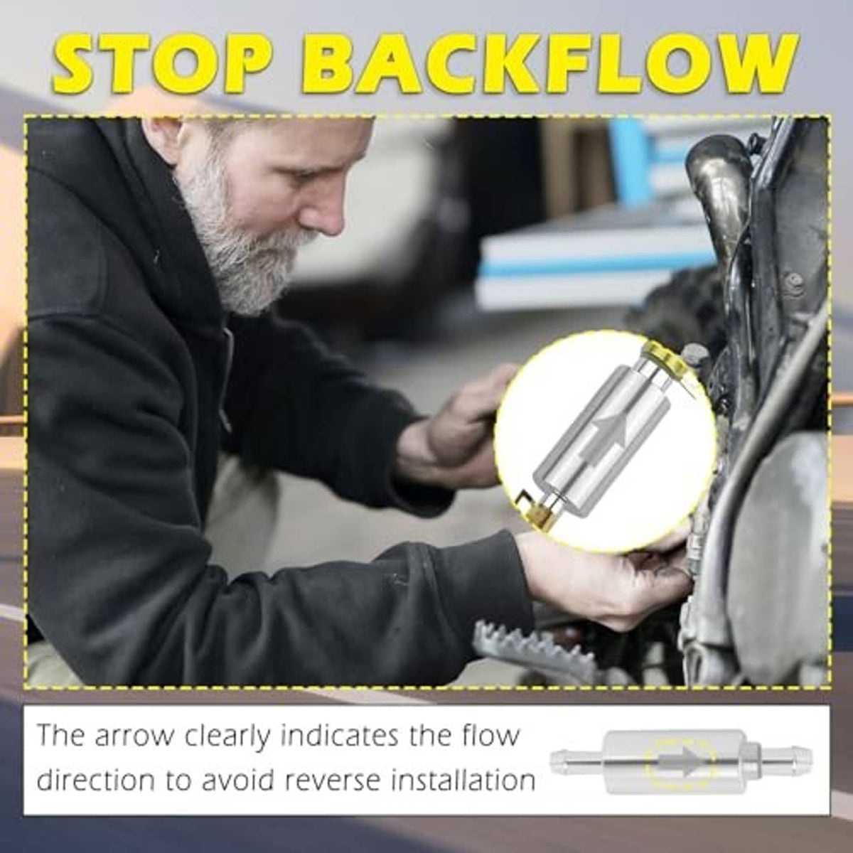 One-way brake bleeder check valve installed on hose to prevent backflow