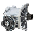 Silver transfer case assembly with housing and output gear