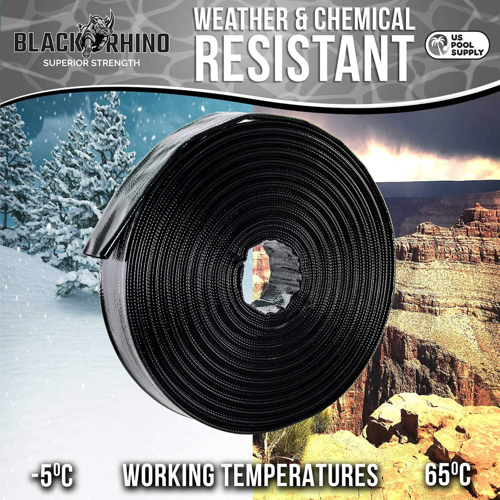 Black backwash hose coil