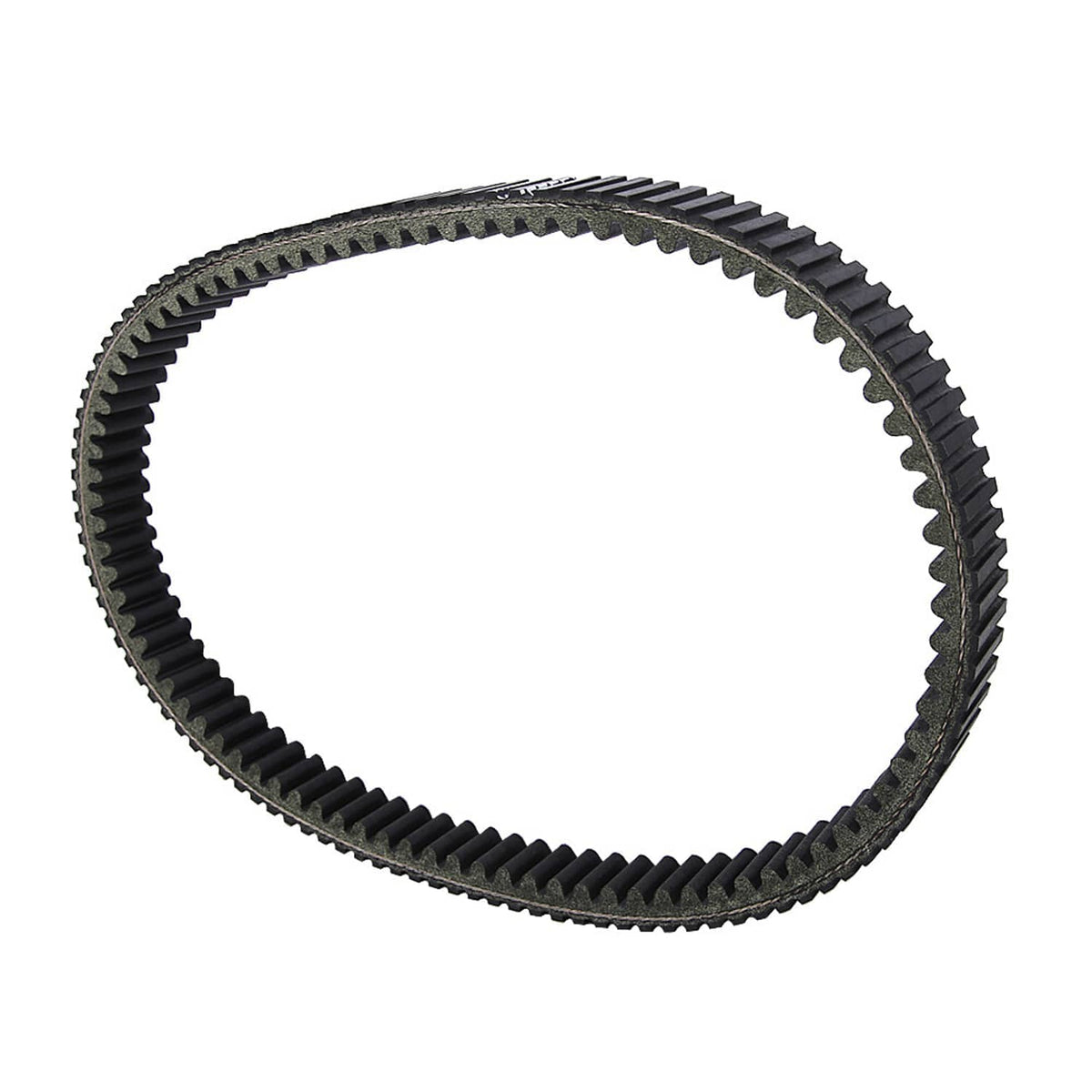 Toothed drive belt loop, black ribbed rubber belt for clutch