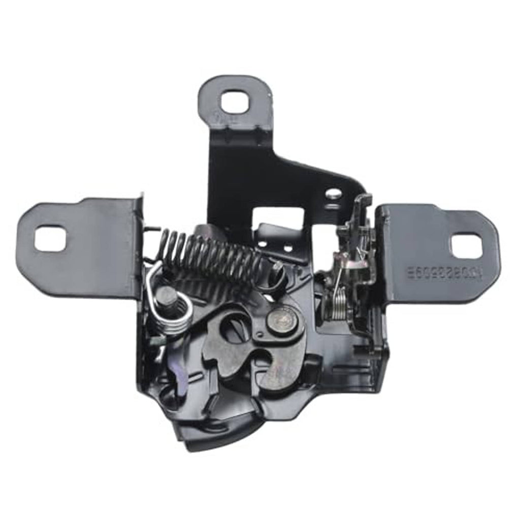 Black hood latch lock and puller replacement assembly, side bracket plates