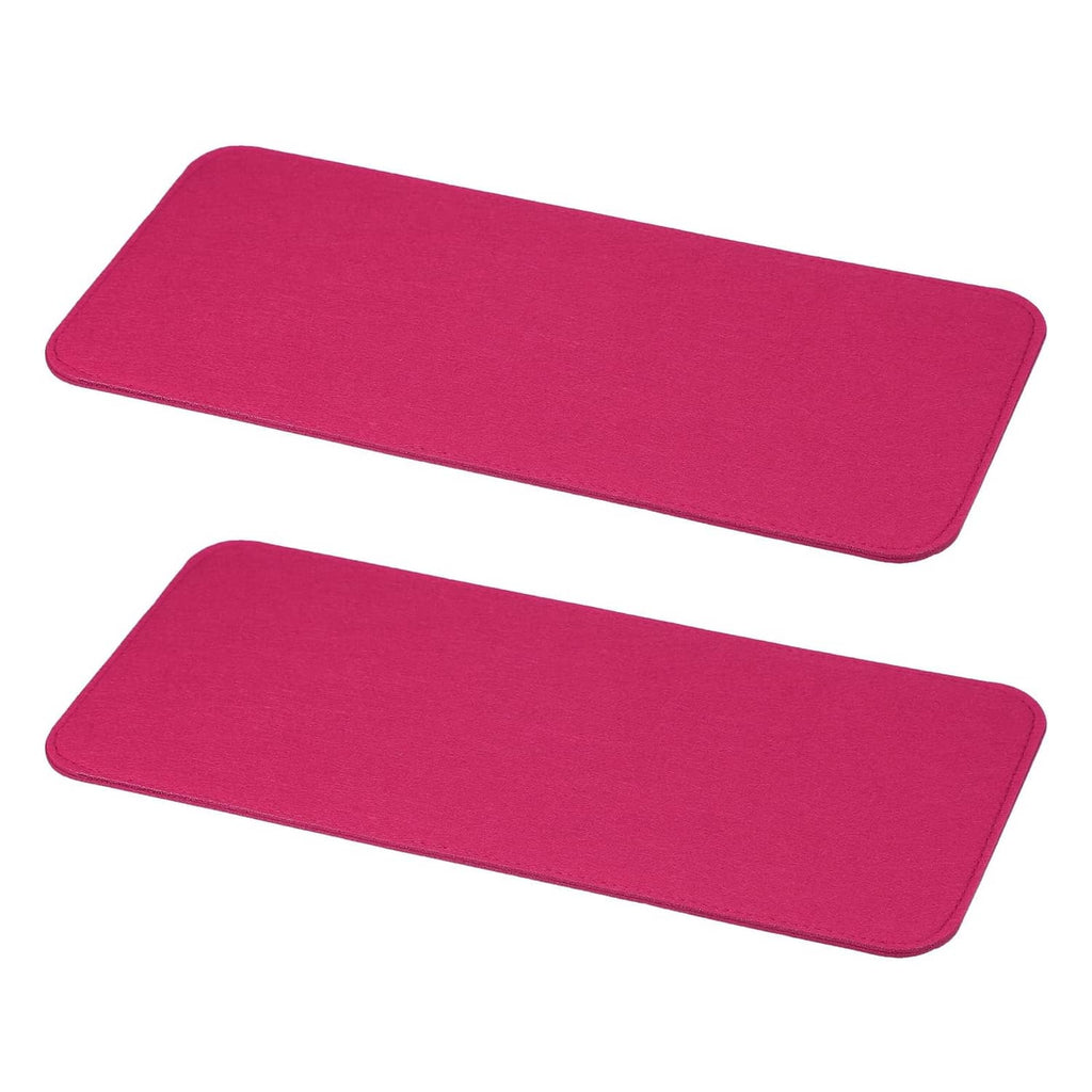 Felt bag bottom shaper pads, rose red, rounded rectangles (2 pcs)